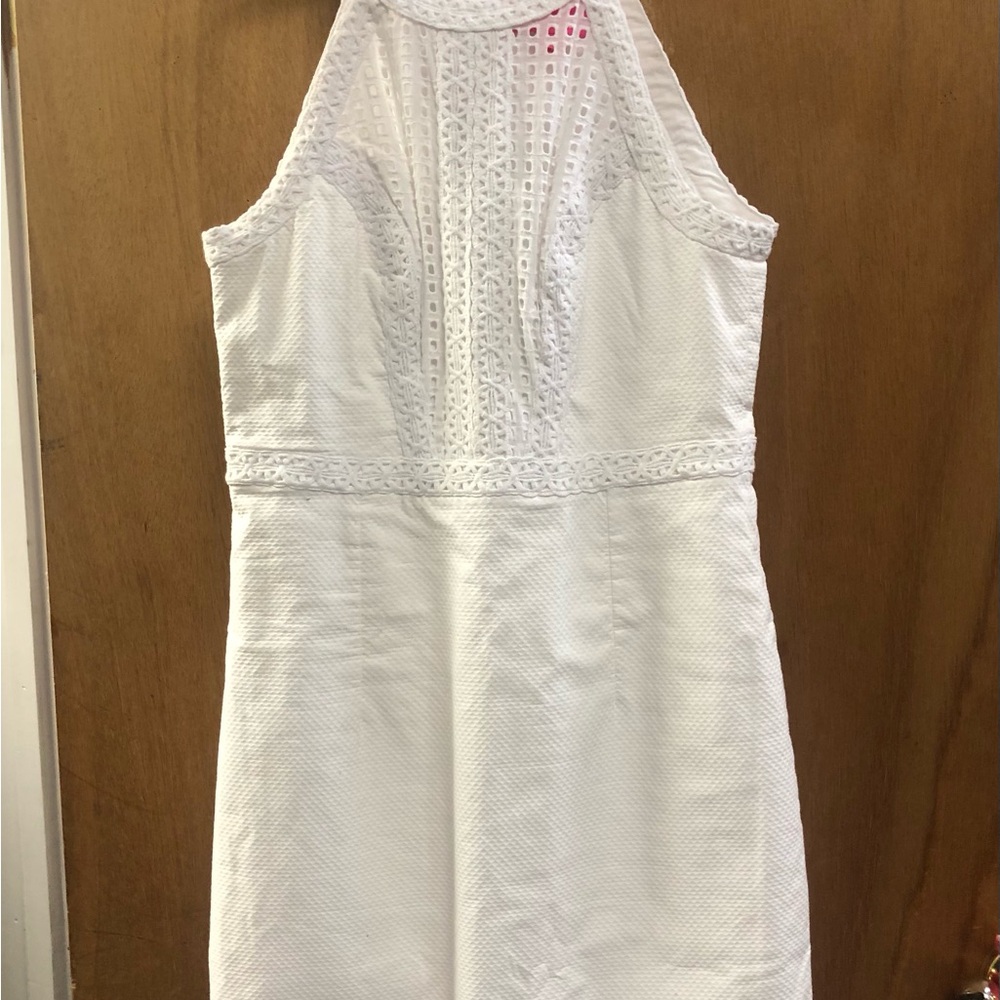 Lilly Pulitzer White Eyelet Halter Dress